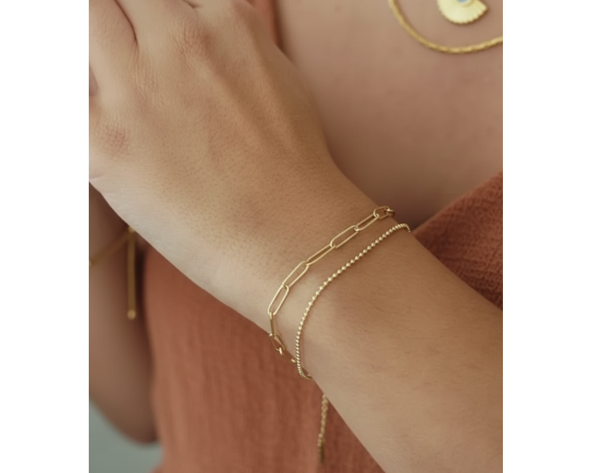 Luna Double Layer Bracelet lifestyle wrist shot