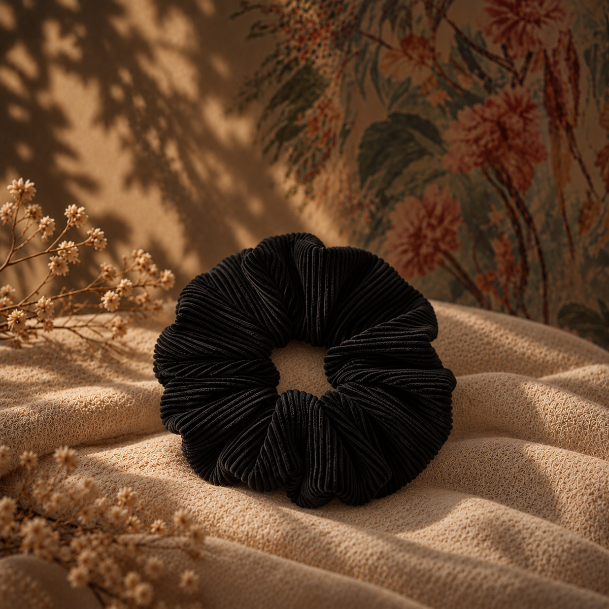 Velvet Scrunchie Black
