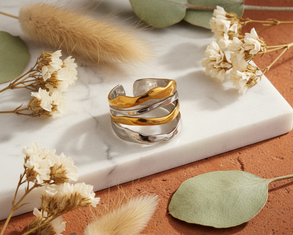 Boho Botanical Ring