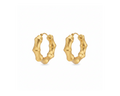 Gold Bamboo Hoops Angled