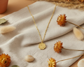 Vintage Bloom Coin Necklace