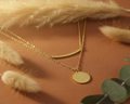 Layered Geo Bar Necklace