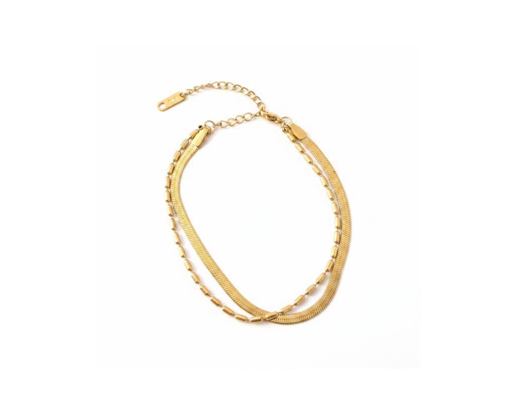 May Double Layer Bracelet on pure white background