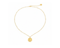 Vintage Bloom Coin Necklace on pure white background