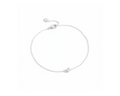 Silver Solitaire Bracelet on pure white background