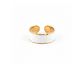 Nova White Open Ring on pure white background