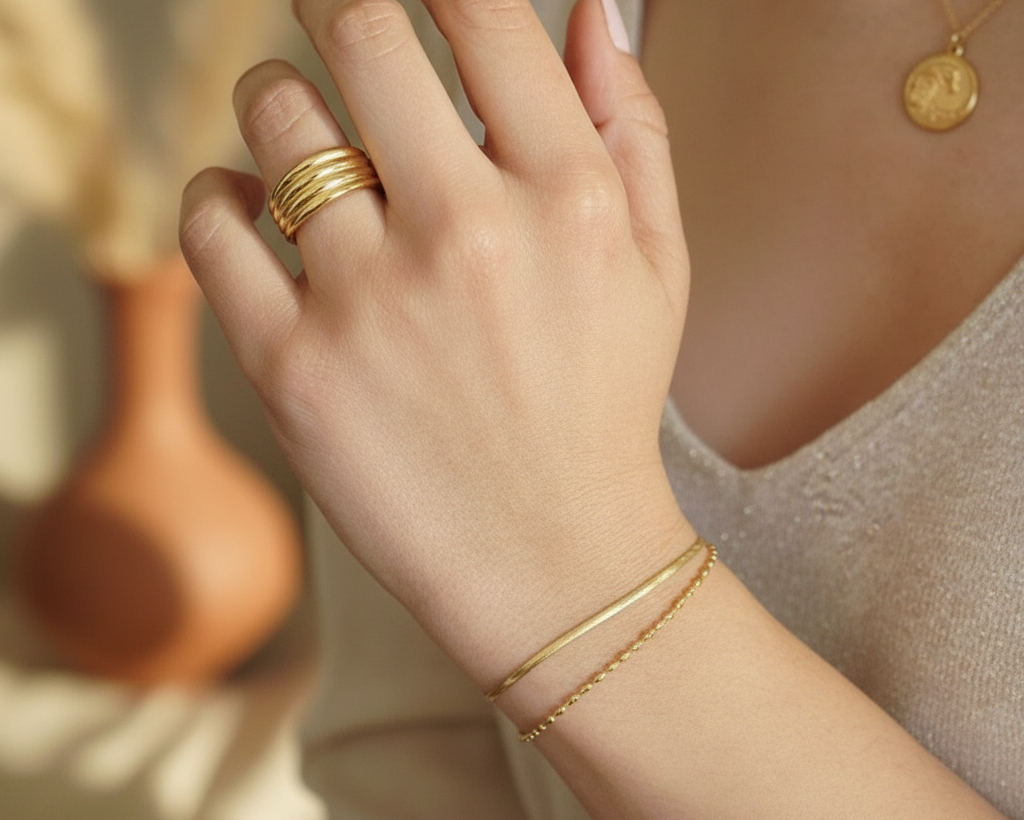 May Double Layer Bracelet boho lifestyle wrist shot