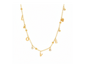 LOVE charm necklace on pure white background