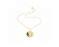 Sun Moon Yin Necklace on pure white background