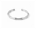 Aurora Silver Bangle on pure white background