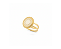 Solara Halo Ring angled view on pure white background