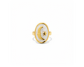 Sun and Moon Ring on pure white background