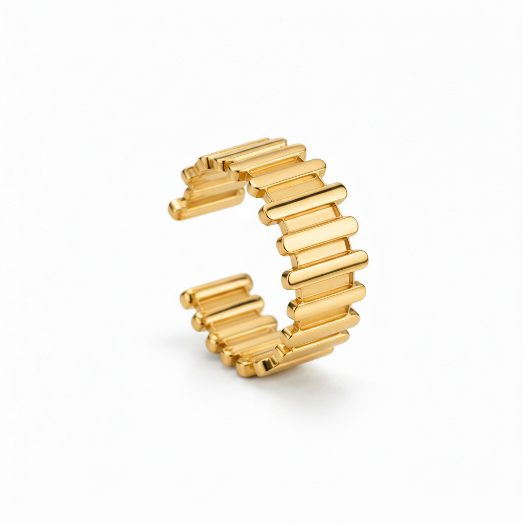 Gold Cascade Ring front view