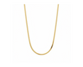 Gold Herringbone Chain Necklace on pure white background