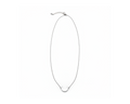 Silver Crescent Moon Pendant Necklace on pure white background