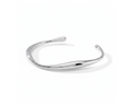 Luna Flow Silver Cuff Bangle on pure white background