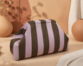 Striped Knit Cosmetic Bag – Purple